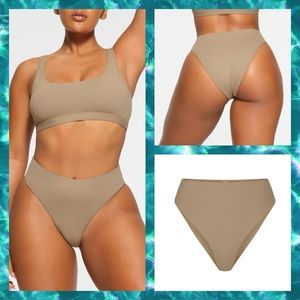 Skims Swim Mid Waist Bikini Bottom Desert